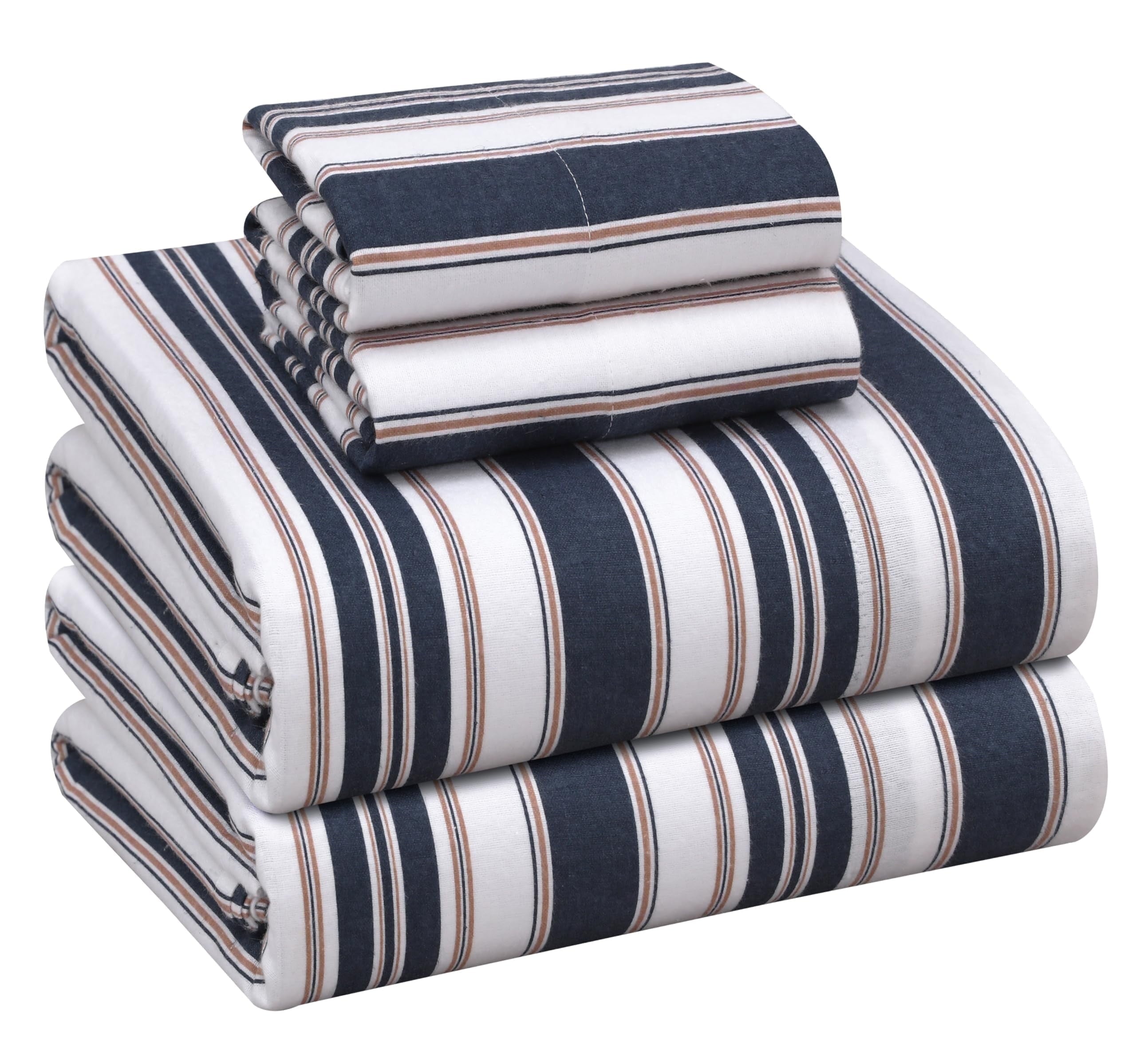 RUVANTI Flannel Sheets Queen Size - 100% Cotton Double Brushed Bed Sheets, Deep Pockets 16 Inches Queen Sheet Set, All Seasons Breathable & Extra Soft - Warm & Cozy, 4 Piece, Red Plaid